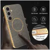 Phonesta Luxury Carbon Fiber Back Cover hoesje met MagSafe voor Samsung Galaxy S25 Plus/S24 Plus - Bruin 5
