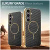 Phonesta Luxury Carbon Fiber Back Cover hoesje met MagSafe voor Samsung Galaxy S25 Plus/S24 Plus - Zwart 3