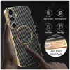 Phonesta Luxury Carbon Fiber Back Cover hoesje met MagSafe voor Samsung Galaxy S25 Plus/S24 Plus - Zwart 5