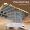 Phonesta Luxury Carbon Fiber Back Cover hoesje met MagSafe voor Samsung Galaxy S25 Ultra - Bruin 4