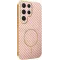 Phonesta Luxury Carbon Fiber Back Cover hoesje met MagSafe voor Samsung Galaxy S25 Ultra - Roze