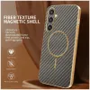 Phonesta Luxury Carbon Fiber Back Cover hoesje met MagSafe voor Samsung Galaxy S25/S24 - Bruin 1