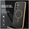 Phonesta Luxury Carbon Fiber Back Cover hoesje met MagSafe voor Samsung Galaxy S25/S24 - Zwart 1