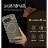 Phonesta Luxury Carbon Fiber Back Cover hoesje met MagSafe voor Google Pixel 9 - Bruin 2