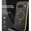 Phonesta Luxury Carbon Fiber Back Cover hoesje met MagSafe voor Google Pixel 9 - Zwart 1