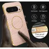 Phonesta Luxury Carbon Fiber Back Cover hoesje met MagSafe voor Google Pixel 9 Pro - Roze 7