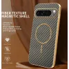 Phonesta Luxury Carbon Fiber Back Cover hoesje met MagSafe voor Google Pixel 9 Pro XL - Bruin 1