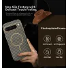 Phonesta Luxury Carbon Fiber Back Cover hoesje met MagSafe voor Google Pixel 9 Pro XL - Bruin 2
