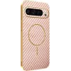 Phonesta Luxury Carbon Fiber Back Cover hoesje met MagSafe voor Google Pixel 9 Pro XL - Roze 0