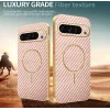 Phonesta Luxury Carbon Fiber Back Cover hoesje met MagSafe voor Google Pixel 9 Pro XL - Roze 3