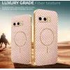 Phonesta Luxury Carbon Fiber Back Cover hoesje met MagSafe voor Google Pixel 9a - Roze 3