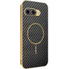 Phonesta Luxury Carbon Fiber Back Cover hoesje met MagSafe voor Google Pixel 9a - Zwart 0