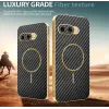 Phonesta Luxury Carbon Fiber Back Cover hoesje met MagSafe voor Google Pixel 9a - Zwart 3