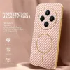 Phonesta Luxury Carbon Fiber Back Cover hoesje met MagSafe voor Xiaomi Redmi 14C / Xiaomi Poco C75 - Roze 2