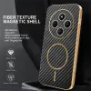 Phonesta Luxury Carbon Fiber Back Cover hoesje met MagSafe voor Xiaomi Redmi 14C / Xiaomi Poco C75 - Zwart 2