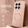 Phonesta Luxury Carbon Fiber Back Cover hoesje met MagSafe voor Xiaomi 15T - Roze 1