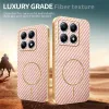 Phonesta Luxury Carbon Fiber Back Cover hoesje met MagSafe voor Xiaomi 15T - Roze 3