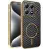 Phonesta Luxury Carbon Fiber Back Cover hoesje met MagSafe voor Xiaomi 15T - Zwart 0