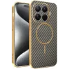 Phonesta Luxury Carbon Fiber Back Cover hoesje met MagSafe voor Xiaomi 15T Pro - Bruin 0