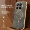 Phonesta Luxury Carbon Fiber Back Cover hoesje met MagSafe voor Xiaomi 15T Pro - Bruin 1