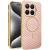 Phonesta Luxury Carbon Fiber Back Cover hoesje met MagSafe voor Xiaomi 15T Pro - Roze 0