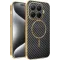 Phonesta Luxury Carbon Fiber Back Cover hoesje met MagSafe voor Xiaomi 15T Pro - Zwart