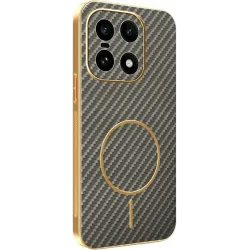 Phonesta Luxury Carbon Fiber Back Cover hoesje met MagSafe voor OnePlus 15 - Bruin