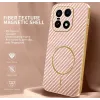 Phonesta Luxury Carbon Fiber Back Cover hoesje met MagSafe voor OnePlus 15 - Roze 1