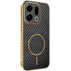 Phonesta Luxury Carbon Fiber Back Cover hoesje met MagSafe voor Oppo Find X9 - Zwart 0
