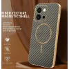Phonesta Luxury Carbon Fiber Back Cover hoesje met MagSafe voor Oppo A6 Pro - Bruin 1