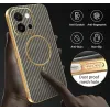 Phonesta Luxury Carbon Fiber Back Cover hoesje met MagSafe voor Oppo A6 Pro - Bruin 7