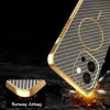 Phonesta Luxury Carbon Fiber Back Cover hoesje met MagSafe voor Oppo A6 Pro - Bruin 8
