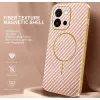 Phonesta Luxury Carbon Fiber Back Cover hoesje met MagSafe voor Oppo A6 Pro - Roze 1
