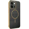 Phonesta Luxury Carbon Fiber Back Cover hoesje met MagSafe voor Oppo A6 Pro - Zwart 0