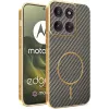 Phonesta Luxury Carbon Fiber Back Cover hoesje met MagSafe voor Motorola Edge 70 - Bruin 0