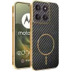 Phonesta Luxury Carbon Fiber Back Cover hoesje met MagSafe voor Motorola Edge 70 - Zwart 0