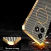 Phonesta Luxury Carbon Fiber Back Cover hoesje met MagSafe voor HONOR X5c Plus - Bruin 7