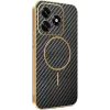 Phonesta Luxury Carbon Fiber Back Cover hoesje met MagSafe voor HONOR X5c Plus - Zwart 0