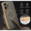 Phonesta Luxury Carbon Fiber Back Cover hoesje met MagSafe voor Oppo Reno14 F/FS - Bruin 7
