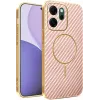 Phonesta Luxury Carbon Fiber Back Cover hoesje met MagSafe voor Oppo Reno14 F/FS - Roze