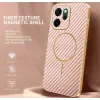 Phonesta Luxury Carbon Fiber Back Cover hoesje met MagSafe voor Oppo Reno14 F/FS - Roze 2