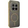 Phonesta Luxury Carbon Fiber Back Cover hoesje met MagSafe voor HONOR Magic8 Pro - Bruin 0
