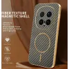 Phonesta Luxury Carbon Fiber Back Cover hoesje met MagSafe voor HONOR Magic8 Pro - Bruin 1