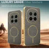 Phonesta Luxury Carbon Fiber Back Cover hoesje met MagSafe voor HONOR Magic8 Pro - Bruin 3