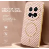 Phonesta Luxury Carbon Fiber Back Cover hoesje met MagSafe voor HONOR Magic8 Pro - Roze 1