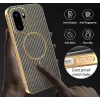 Phonesta Luxury Carbon Fiber Back Cover hoesje met MagSafe voor OnePlus 15R - Bruin 6