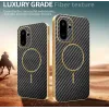 Phonesta Luxury Carbon Fiber Back Cover hoesje met MagSafe voor OnePlus 15R - Zwart 3