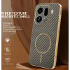 Phonesta Luxury Carbon Fiber Back Cover hoesje met MagSafe voor Oppo Find X9 Pro - Bruin 1