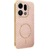 Phonesta Luxury Carbon Fiber Back Cover hoesje met MagSafe voor Oppo Find X9 Pro - Roze 0
