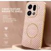Phonesta Luxury Carbon Fiber Back Cover hoesje met MagSafe voor Oppo Find X9 Pro - Roze 1